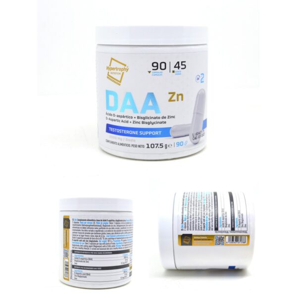 DAA + ZINC BISGLICINATO | ÁCIDO ASPÁRTICO 1000MG | 90 CÁPSULAS - Imagen 2