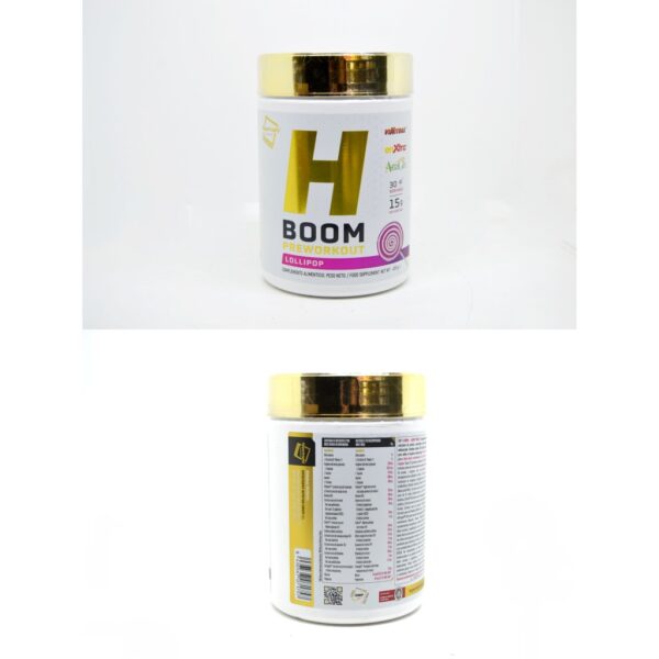 H-BOOM PRE WORKOUT | PRE-ENTRENAMIENTO | 450GR - Imagen 2
