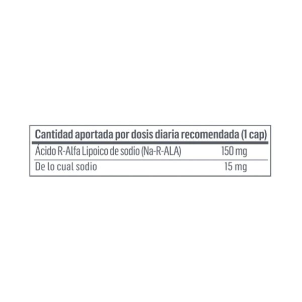 NA - ÁCIDO R-ALFA LIPOICO | ANTIOXIDANTE NA-R-ALA | 60 CÁPSULAS - Imagen 2